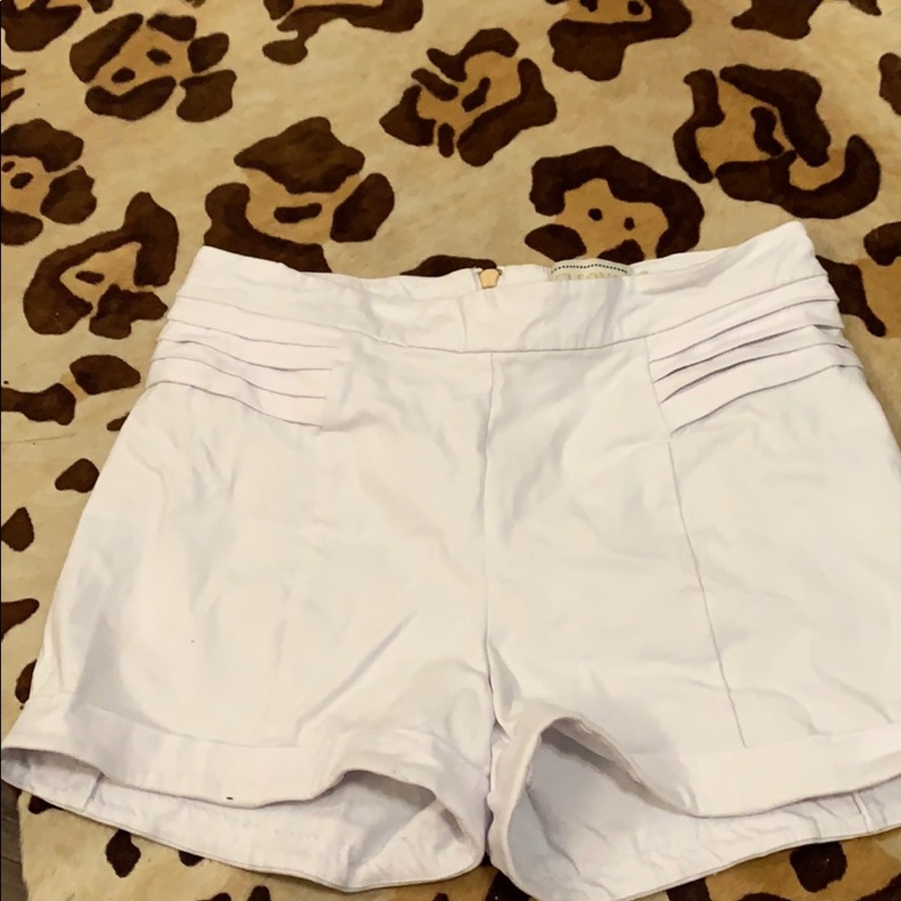 White high waisted shorts